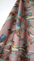 Hokkoh Japanese 55% Linen 45% Cotton - 'Artful Stems' Dusky Pink *Clearance Sale 20% Off